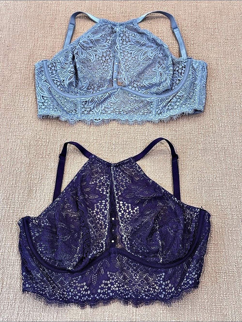 Victoria's Secret Very Sexy Unlined Plunge Lace Bras Purple & lavender Size 32DD